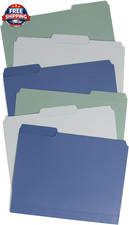 Stylish Assorted File Folders with 1/3-Cut Tabs, 6 Count, Letter Size