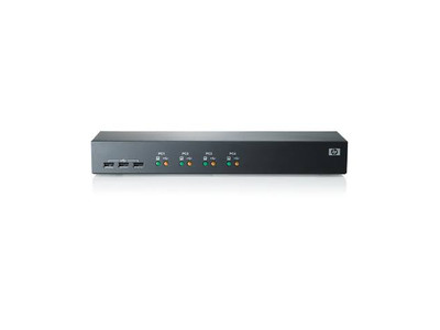 439323-001 HPE 1X4 USB/PS2 KVM CONSOLE SWITCH, Incl rack kit and Cables. | REF