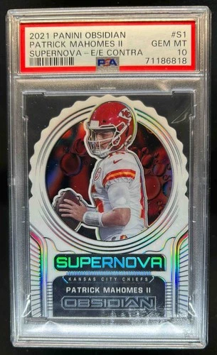 2021 Obsidian Patrick Mahomes II Supernova Electric Etch Contra #S-1 PSA 10