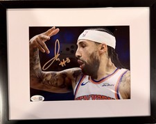 NEW YORK KNICKS JOSE ALVARADO SIGNED AUTO 8x10 FRAMED PHOTO WITH JSA WITNESS!