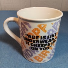 Enesco Vintage 1983 "Age Is Like Underwear" Funny Birthday Mug Made in Korea