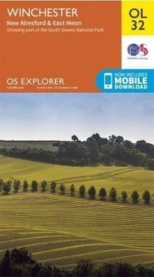 Winchester New Arlesford East Meon Ordnance Survey Explorer Map OL 32