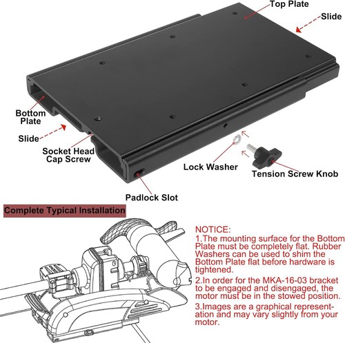 1854035 MKA-16-03 Trolling Motor Quick Release Bracket for Minn Kota Ulterra - Bild 16 von 20