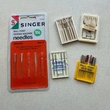 Singer Schmetz Vintage Sewing Machine Needles Lot Ball Point Microtex Sizes 9-18