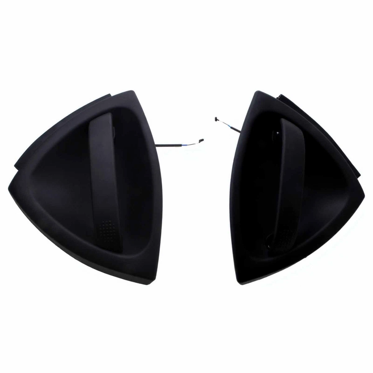 SHIFENG Maniglie Portiere Smart 451 Fortwo 2009-2014 - Coperture In Acciaio Inox 4 Pezzi Nero Lucido - 4