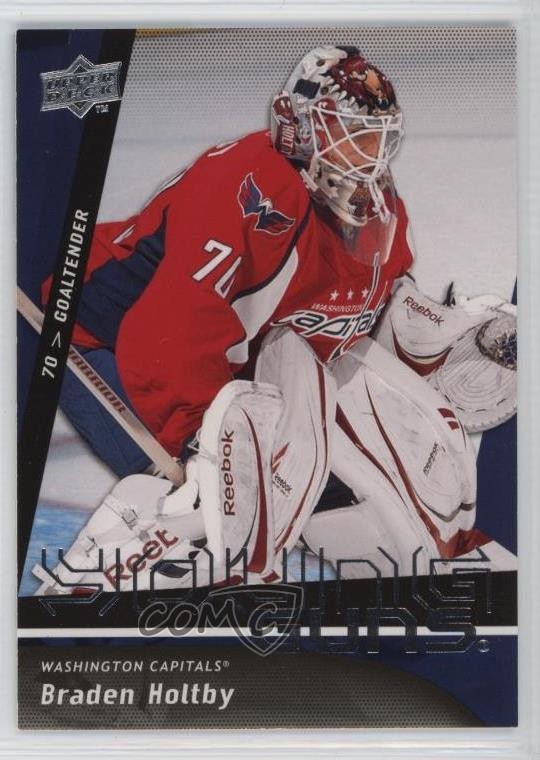 2009-10 Upper Deck Young Guns Braden Holtby #499 Rookie RC 6v3
