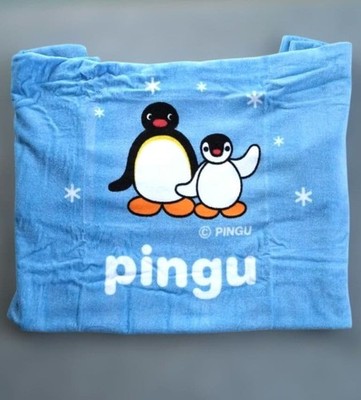 Pingu Penguin Soft Fleece Blanket Throw Vintage Heisei Retro Blue 35.4 x 23.6 in