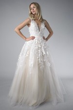 Embellished Tulle Plunge Ballgown