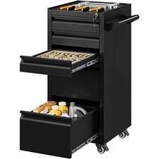 5-Drawer Metal Tool Storage Cabinet with Wheels Rolling Tool Chest Garage