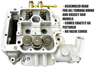 #ad Rhino Grizzly YXR 660 Assembled Cylinder Head Assembly Valves Springs Installed $299.99