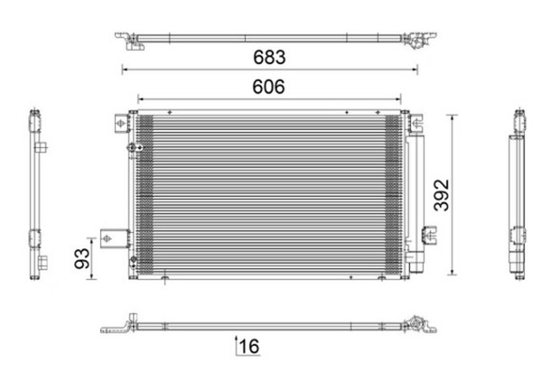 Kondensator Klimaanlage Mahle AC 819 000S FüR Toyota Avensis Corolla Verso CAT-image