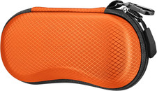Estuche para gafas de sol duro EVA a prueba de golpes con cremallera y mosqueton