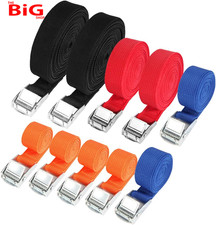 10 Pack Tightening Luggage Ratchet Straps with Claw Buckle - 25Mm Cargo Tie down