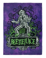 Beetlejuice Blanket Sandworm's Spider's Skull's Bat's Throw 45"X60"