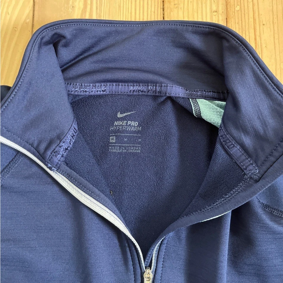 Nike Pro Hyperwarm синий четверть молнии удобный спортивные результаты носить куртка размер m - Изображение 3 из 4