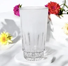 Arcoroc France LANCER Clear Vertical Cut Stackable 16 OZ Iced Tea Glass VGC