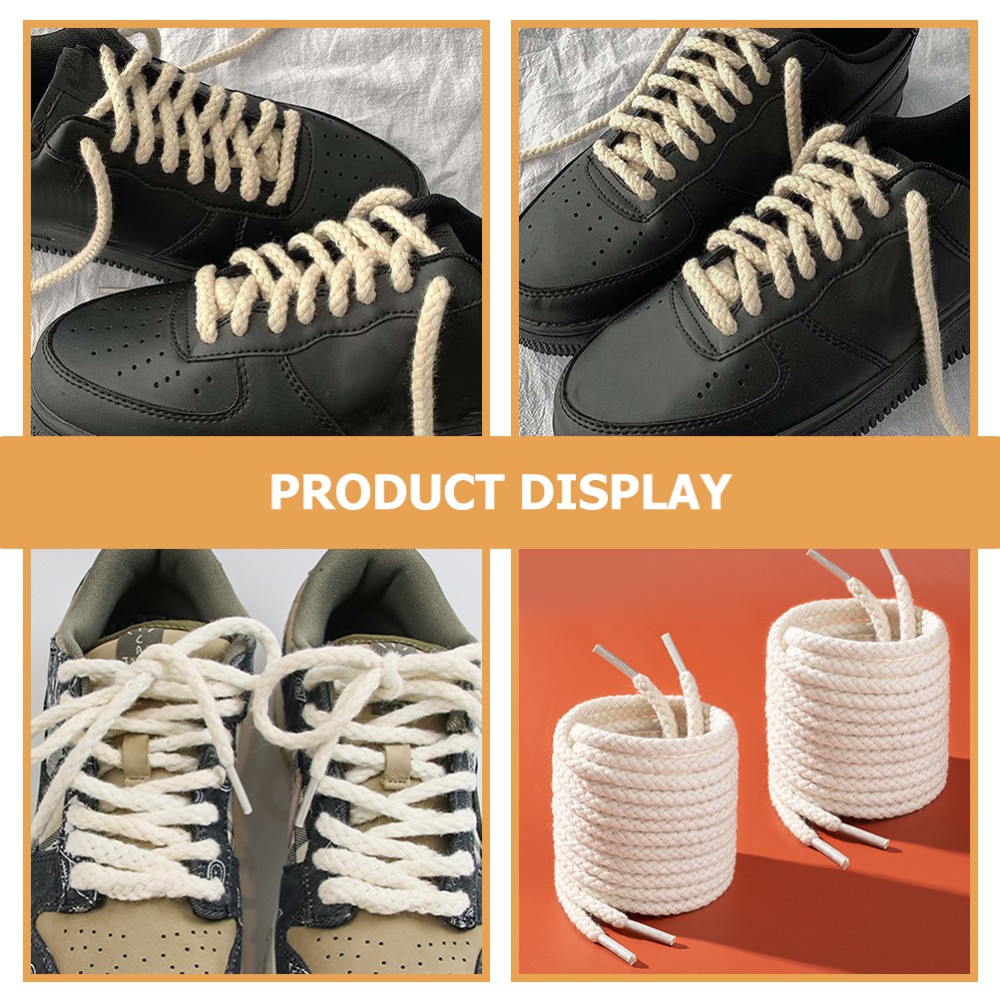 APL 2 Pezzi Lacci Intrecciati Sneaker Lacci Spessi Lacci Corda