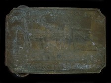 UC17139 VINTAGE 1970s WELLS FARGO AND COMPANY ADVERTISEMENT BELT BUCKLE