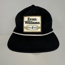 Evan Williams Kentucky Bourbon Distiller Black Rope Hat Adjustable Snapback