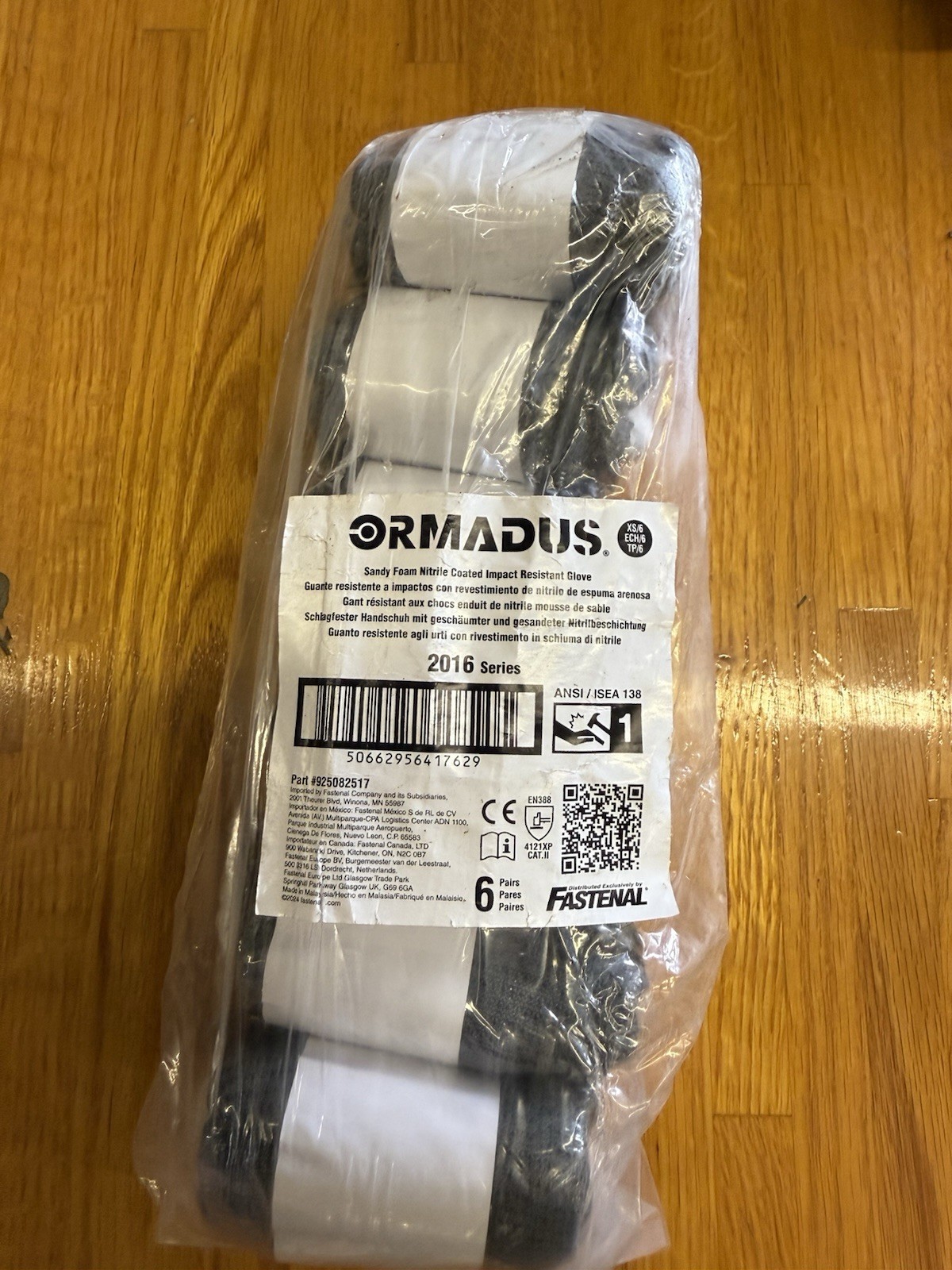 Ormadus Sandy Foam Nitrile Coated Work Gloves 6 Pack Size 6 XS Impact Resistant