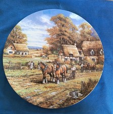 Wedgewood Collectors Plate Four Seasons Autumn-Ploughing