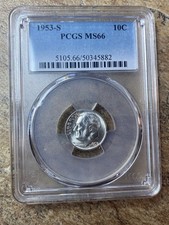 1953S  DIME  / PCGS-MS66  NICE