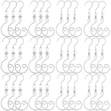 36 Pieces Hook Ornament Acrylic Wire Hook Decoration for Tree Hanger, Home De...