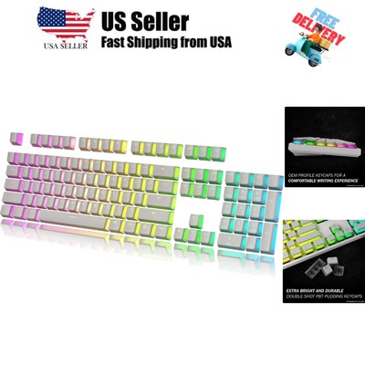 112 Double Shot PBT Shine Through Pudding Keycaps Ansi/ - OEM Profile for MX ...