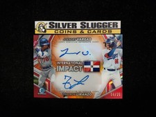 2024 Vargas/ Liranzo Bowman Chrome International Impact Dual Auto Orange /25 LAD