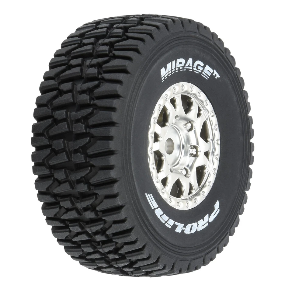 ARRMA PRO1025310 1/16 Mirage TT F/R Tire MTD 12mm Silver Impulse (4) Mojave Grom - Image 2 of 4