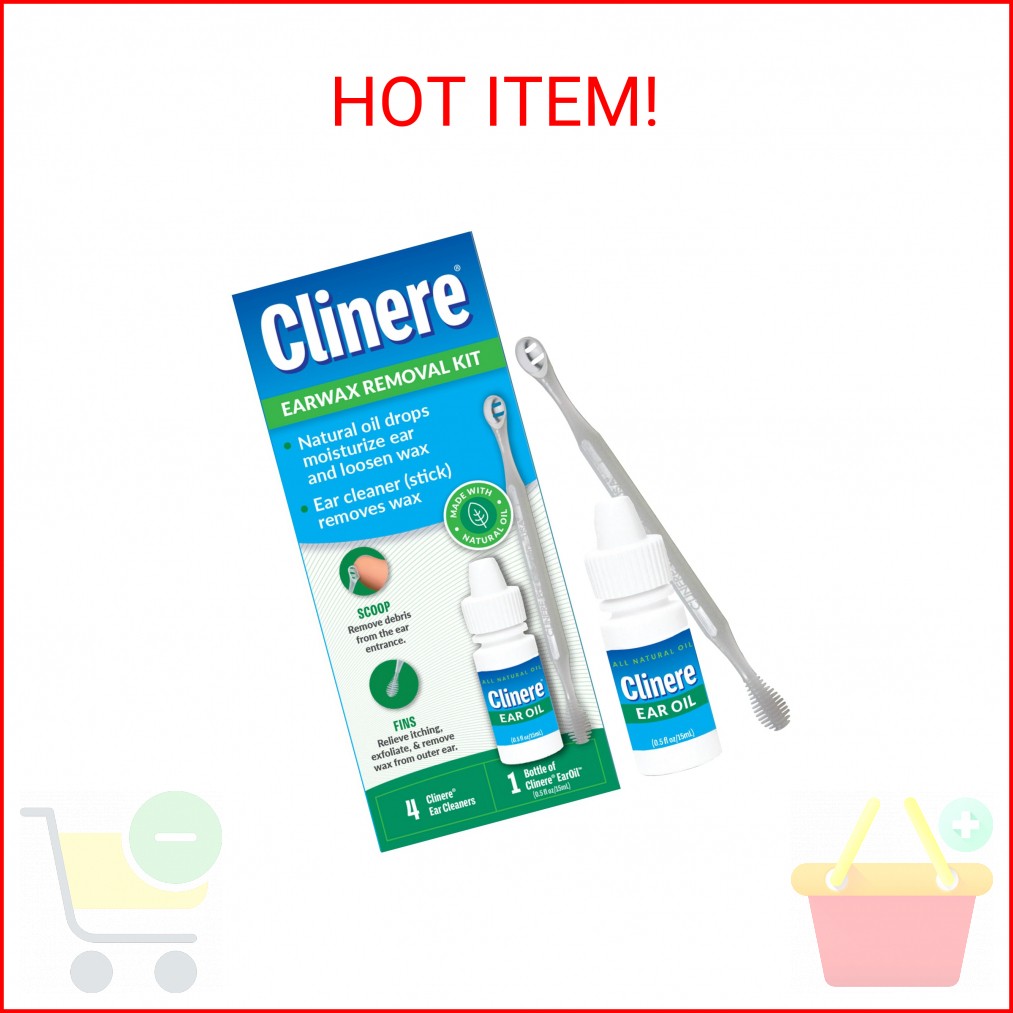 Clinere Ear Oil Conditioner & Ear Cleaners Cleaning Care Kit, 1 Ea, 1count, 4 Ea