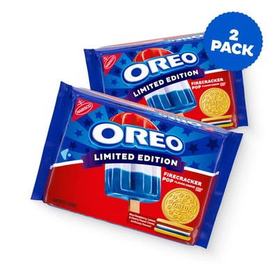 2 PK - Limited Edition OREO Firecracker   Pop Creme Sandwich Cookies 11.46 oz