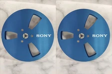 One Pair 7'' SONY Tape Reel blue  Aluminum for Reel to Reel Empty Take up Reel