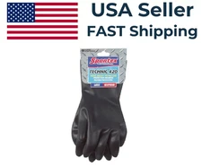 Spontex Technic 420 Pro XL Heavy Duty Black Neoprene Latex Rubber Glove 33547