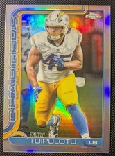 2025 Topps Chrome Football Tuli Tuipulotu Refractor #163 Chargers