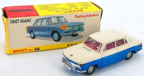 Vintage Dinky Toy  157  B.M.W. 2000 Tilux BMW With Box