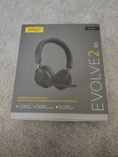 Jabra Evolve2 65 UC Wireless Headphones with Link380c, Stereo, Black – Wireless