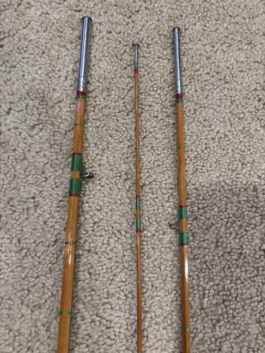 Vintage 3 Pc Split Bamboo Fly 9' Rod - Picture 8 of 8