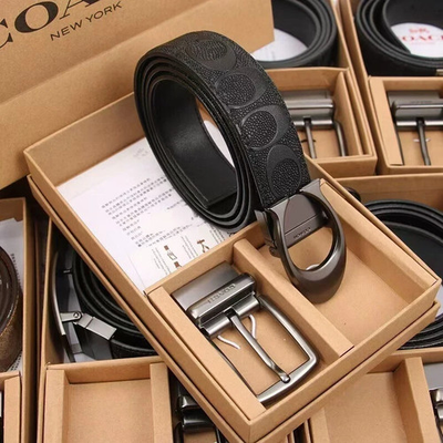 #ad #ad Coach Leather Belt for Men Double Sided Replaceable Buckle Belt Length 120cm $69.99