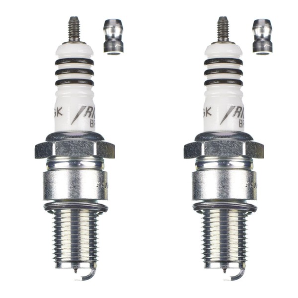 NGK ZüNdkerze BR7EIX Iridium 6664 2Er Set (FüR: Suzuki RM 80 RM80B 77 )-image