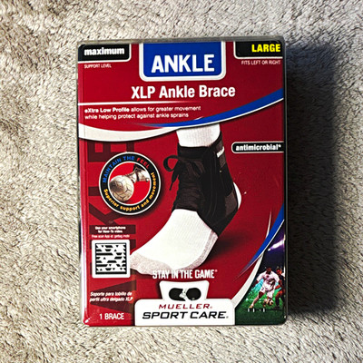 Mueller Sport Care XLP Ankle Brace L Left/Right Fit Black Latex-Free Support