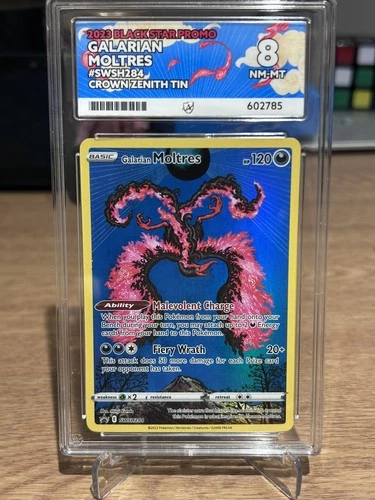 Pokémon TCG Galarian Moltres SWSH284 Promo Crown Zenith Graded ACE 8