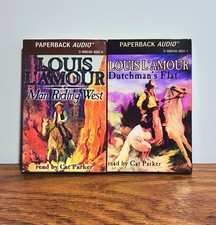 Louis L’Amour Paperback Audio Set Dutchmans Flat /Man Riding West 🐎 🤠