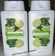 2pk PRO SILK SALON KEY LIME VOLUMIZING SHAMPOO & CONDITIONER MOISTURIZING 15oz