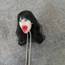 1/6 Girl Head Sculpt Pale Skin Vampire Female Carved Model Toy Plastic For Doll