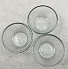3 X Vintage Anchor Hocking Custard Cups Clear 6 oz USA # 1034 Dish