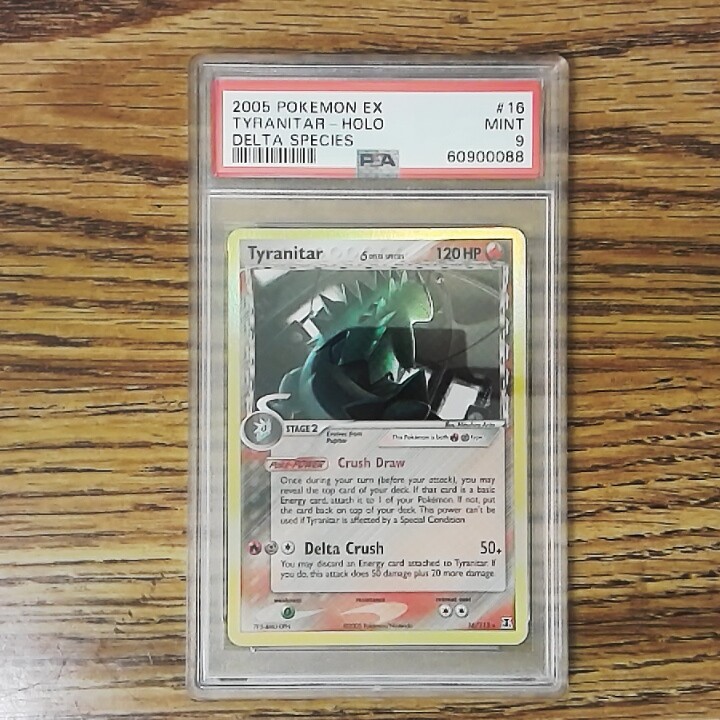Tyranitar 16/113 DELTA SPECIES Holo Rare Graded Pokemon Card - PSA 9 Mint