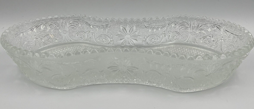 Vintage Duncan Miller Sandwich Glass Celery Dish - Elegant Clear Glassware - Picture 2 of 5