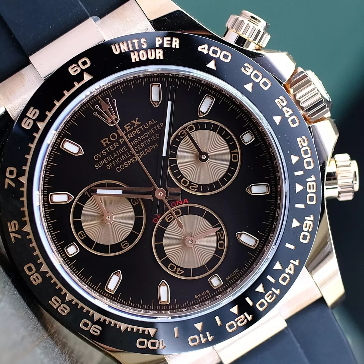 ROLEX DAYTONA CHRONOGRAPH WATCH 116515 18K ROSE GOLD OSTERFLEX