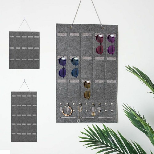 Hanging Sunglasses Storage Bag Display Felt Wall Stand Glasses Holder Organizer - 第 3/14 張圖片